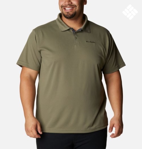 Men's Columbia Utilizer Polo Shirts Olive | Plus Size CA-CC645